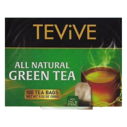 Thé Vert TEVIVE All Natural, 100g,100 sachets