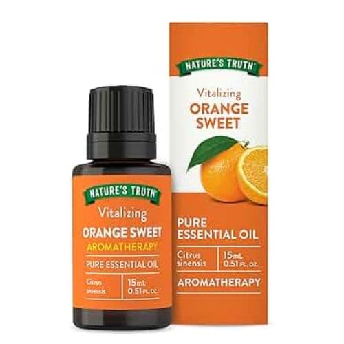 Huile essentielle d'orange douce pour diffuseur, aromathérapie et massage NATURE'S TRUTH, 15ml