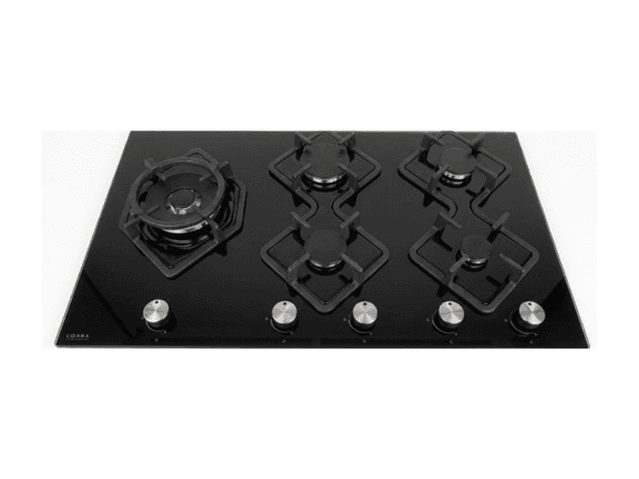 Plaque à gaz encastrable KA032 COBRA, 5 foyers, 60x90cm, Noir garantie 6mois