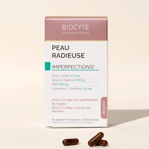 Complement Alimentaire pour Aider à corriger les imperfections de la peau BIOCYTE 60 gelules